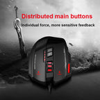 ZELOTES C19 12-Keys Ergonomic Programming Custom Wired Mouse, C19