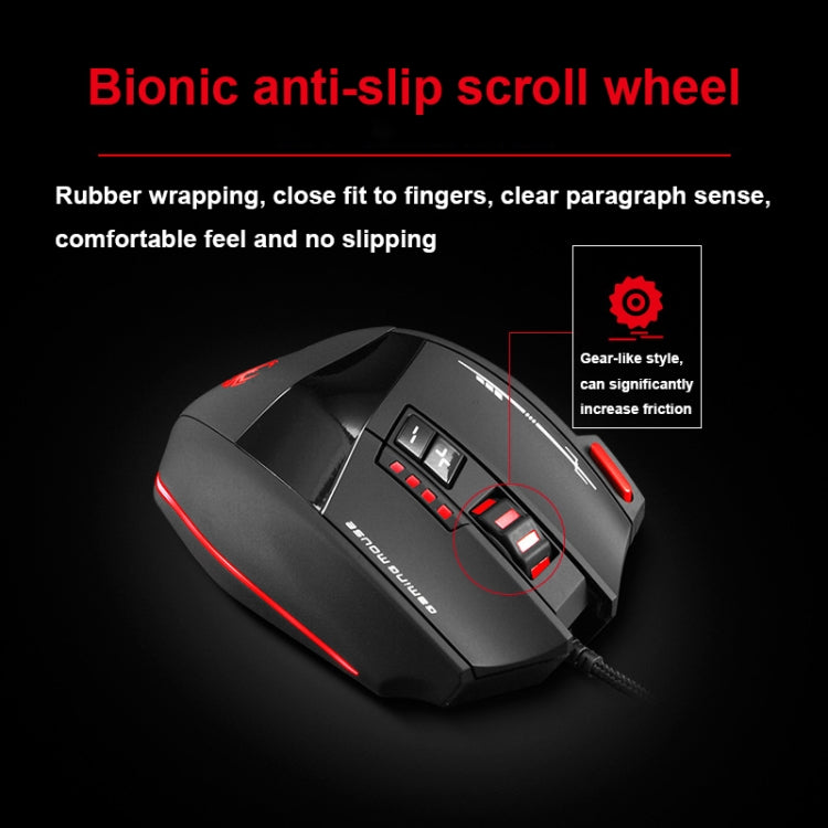 ZELOTES C19 12-Keys Ergonomic Programming Custom Wired Mouse, C19