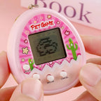 Electronic Pet Game Toy Feed Genie Nostalgic Virtual Cyber Digital Game Keychain Toy For Kids, Cactus (Pink), Cactus (Green), Cactus (White), Chick (Pink), Chick (Blue), Chick (Purple)