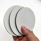4pcs PU Leather Car Coaster Car Decorative Water Absorption Cup Sink Mat, 6.8cm