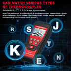 HABOTEST HT617B Digital Dual Channel Thermocouple Thermometer