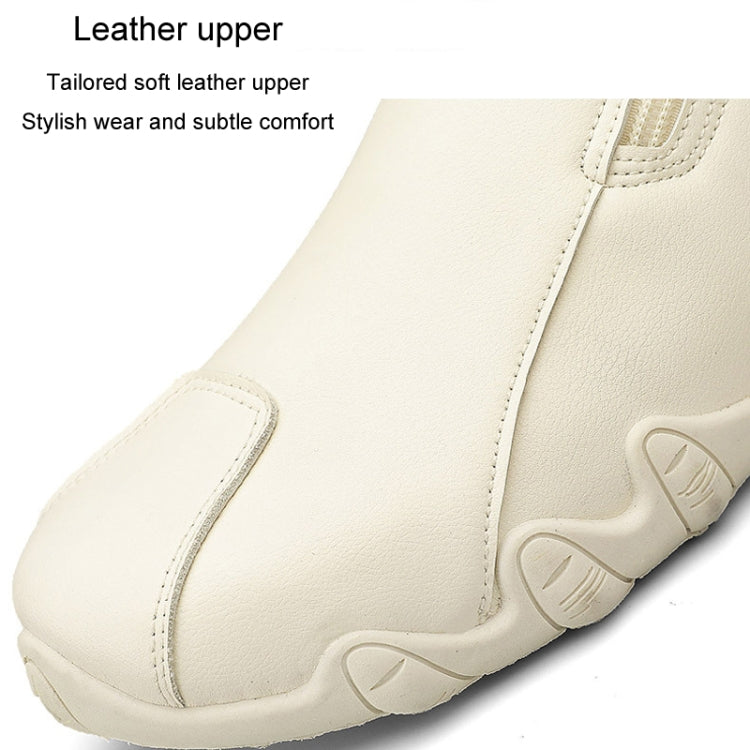 Men Trend Socks Shoes High Top Outdoor Anti-slip Casual Sneakers Leather Work Shoes, 39, 40, 41, 42, 43, 44, 45