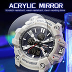 SANDA Men Electronic Watch Outdoor Sports Luminous Watch