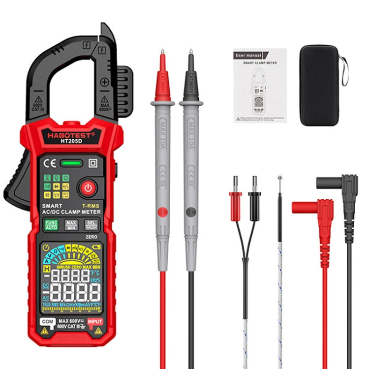 HABOTEST HT205D Clamp Intelligent Anti-Burning Multi-Function High Precision Digital Multimeter, HT205D