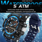 SANDA Large Dial Electronic Watch Multi-function Outdoor Sports Watch