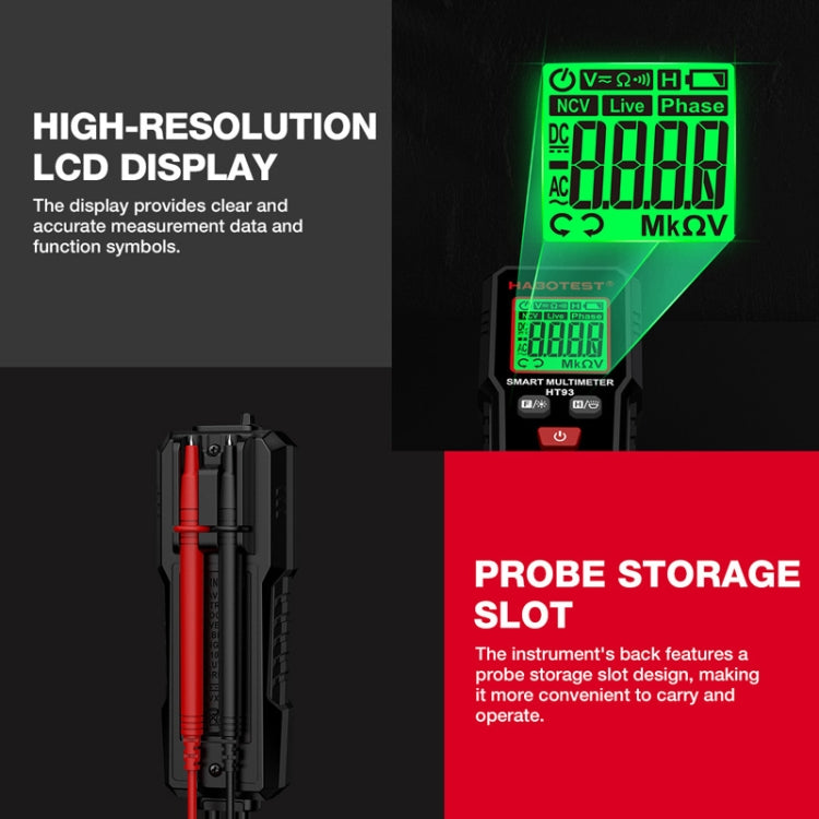 HABOTEST HT93 Phase Sequence Detection Intelligent Anti-Burn-In Fully Automatic Multimeter, HT93
