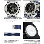 SANDA Outdoor Sports Watch Simple Multifunction Electronic Watch