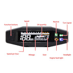 Motorcycle HD LCD Fuel Level Speed Electronic Instrument