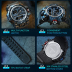 SANDA Student Teenager Electronic Watch Multi-functional Wristwatch