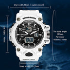 SANDA Teenagers Sports Electronic Watch Men Personalised Wristwatch