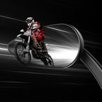 FLYQUICK Motorcycle LED Rearview Mirror With Light, Black, Electroplating