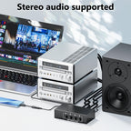 4 In 1 Out  3.5mm + RCA Audio Switcher 4 Channels Audio Converter, AUX -401