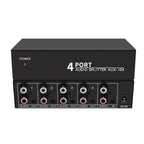 1 In 4 Out 3.5mm + RL Audio Distributor Stereo Audio Splitter For PC Laptop DVD, EU Plug, AUX -104