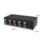 1 In 4 Out 3.5mm + RL Audio Distributor Stereo Audio Splitter For PC Laptop DVD, EU Plug, AUX -104