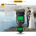 Pixel King Pro Camera Wireless Radio Flash TTL Transmitter and Receiver, For Nikon, For Sony