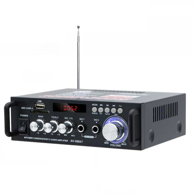 AV-298BT 300W+300W Hi-Fi Stereo Amplifier Bluetooth Home Audio Karaoke Digital Amplifier, EU Plug, US Plug, UK Plug, AU Plug