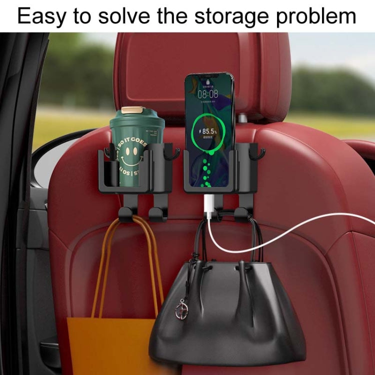 2pcs Car Multifunctional Cup Holder Vehicle Backseat Hook