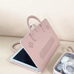 Pink Girl Style PU Laptop Bag Protective Case with Handle, 14 Inch, 15.6 / 16 Inch