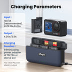 For DJI Osmo 360/Action 5 Pro aMagisn Battery Charger Fast Charging Box Storage Compartment, AA19