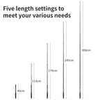 aMagisn 3m Carbon Fiber Invisible Selfie Stick Extension Rod for DJI, Insta360, GoPro and Other Action Cameras