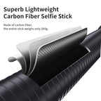 aMagisn 3m Carbon Fiber Invisible Selfie Stick Extension Rod for DJI, Insta360, GoPro and Other Action Cameras