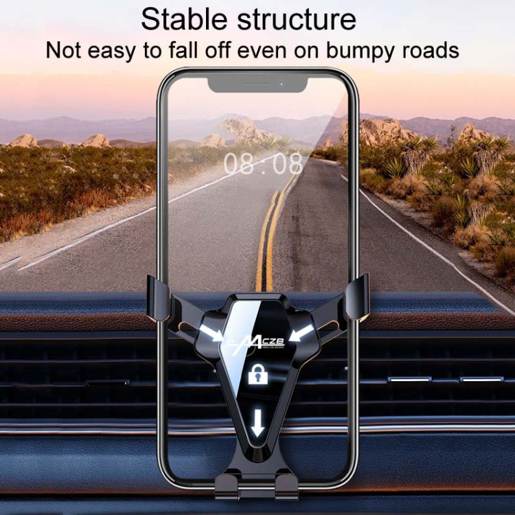 Car Snap-On Air Vent Gravity Cell Phone Navigation Mirror Holder