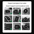 Car Snap-On Air Vent Gravity Cell Phone Navigation Mirror Holder