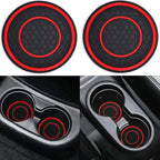 2pcs / Set Universal Car Center Control Anti-Slip Dustproof Coasters