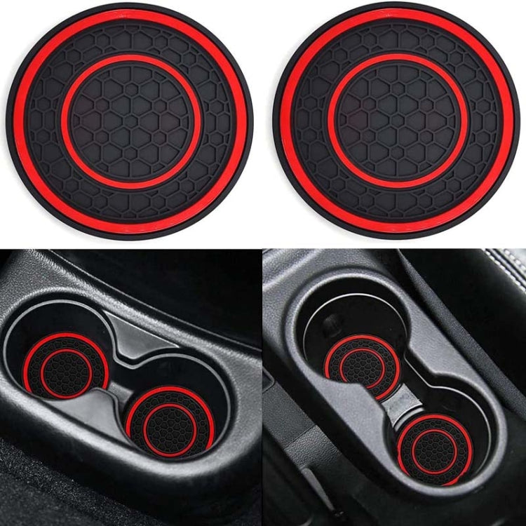 2pcs / Set Universal Car Center Control Anti-Slip Dustproof Coasters