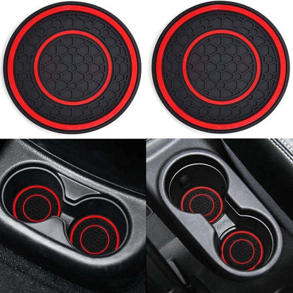 2pcs / Set Universal Car Center Control Anti-Slip Dustproof Coasters