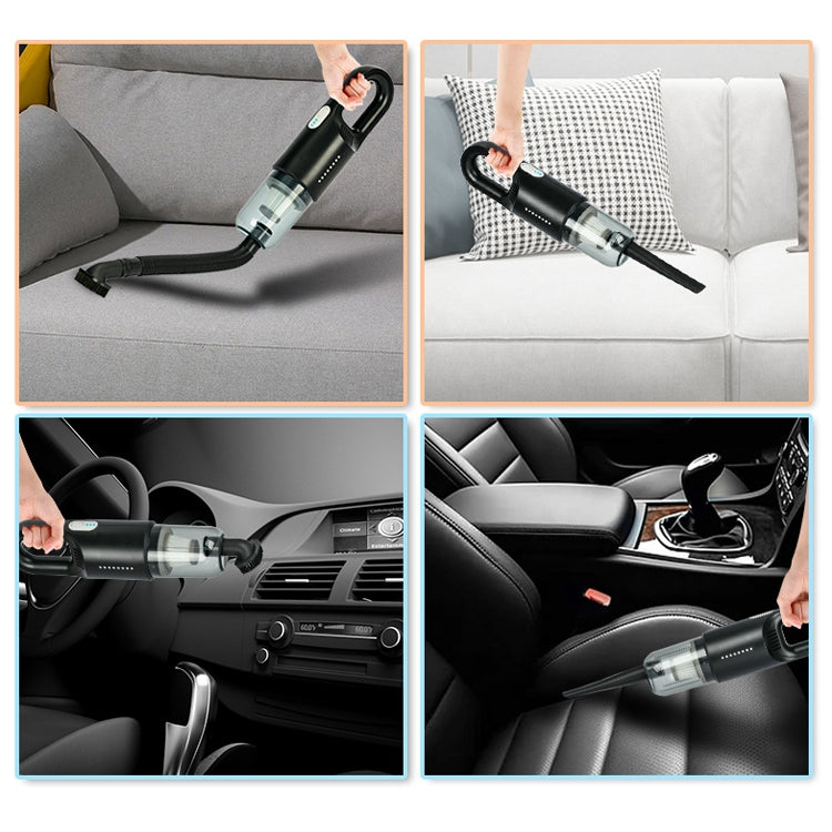 Wireless Car-mounted High-power Suction Handheld Vacuum Cleaner, White 7.4V, White Two-speed Adjustment 11.1V, Black 7.4V, Black Two-speed Adjustment 11.1V