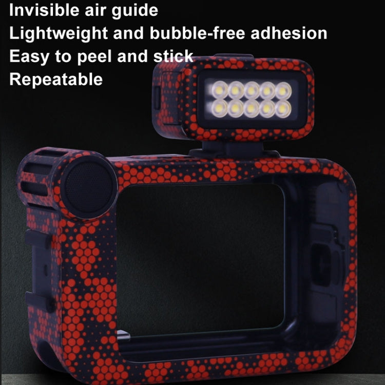 For GOPro HERO13 Black Camera Stickers Body Protective Film, 01 Watercolor, 08 Circuit White, 09 Circuit Black, 10 Circuit Dark Gold, 11 Circuit Red, 12 Circuit Blue, 13 Snake Scale Black, 14 Snake Scale White, 15 Snake Scale Gold, 16 Snake Scale Green...