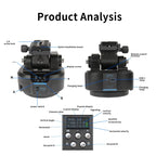 Desiontal YT-1500 Electric Gimbal Mobile Camera Live Streaming Panoramic Stabiliser With Rocker Rotation, YT-1500