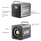 Desiontal ZU-60 60W Hand-Held Camera Light High Power Fill Light, EU Plug, ZU-60