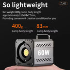 Desiontal ZU-60 60W Hand-Held Camera Light High Power Fill Light, EU Plug, ZU-60