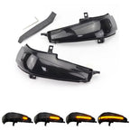For Honda Civic MK8 Car Dynamic LED Water Flow Turn Signal Rearview Mirror Lights, Yellow Light, Blue Yellow Light