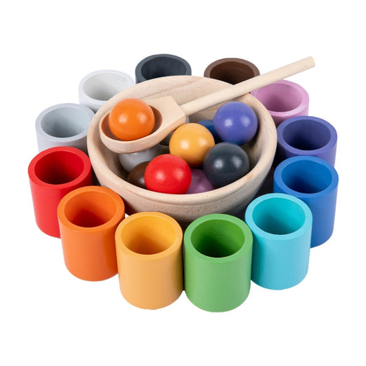 Children Montessori Early Learning Color Recognition Matching Beads Kindergarten Educational Toy