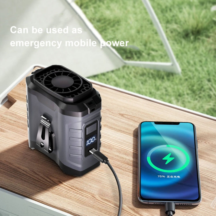Portable Hanging Waist Outdoor USB Fan High Wind Power Mini Fan, 10000mAh