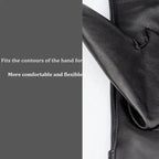 Women Sheepskin Wool Fleece Lined Windproof Warm Gloves Touchscreen Thick Snow Driving Gloves, S, M, L, XL