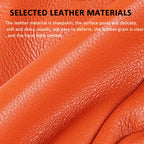 OZERO Women Sheepskin Warm Gloves with Fleece Lining Split Finger Elasticated Gloves, M, L
