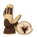 Deerskin Leather Thick Thermal Gloves for Working in Cold Weather, M, L, XL