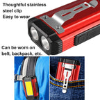 E-SMARTER K011 Bike LED Lamp USB Rechargeable Cycling Light COB Bright Flashlight