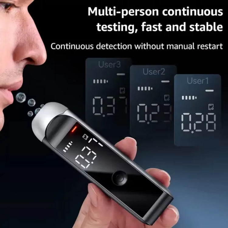Portable Digital Alcohol Tester Breathalyzer Rechargeable Alcohol Test Tool, Digital Alcohol Tester