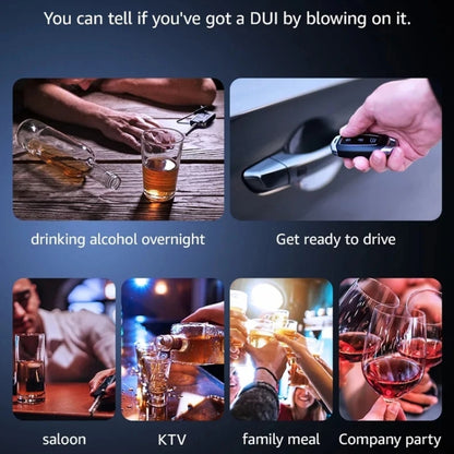 Portable Digital Alcohol Tester Breathalyzer Rechargeable Alcohol Test Tool, Digital Alcohol Tester