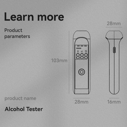Portable Digital Alcohol Tester Breathalyzer Rechargeable Alcohol Test Tool, Digital Alcohol Tester