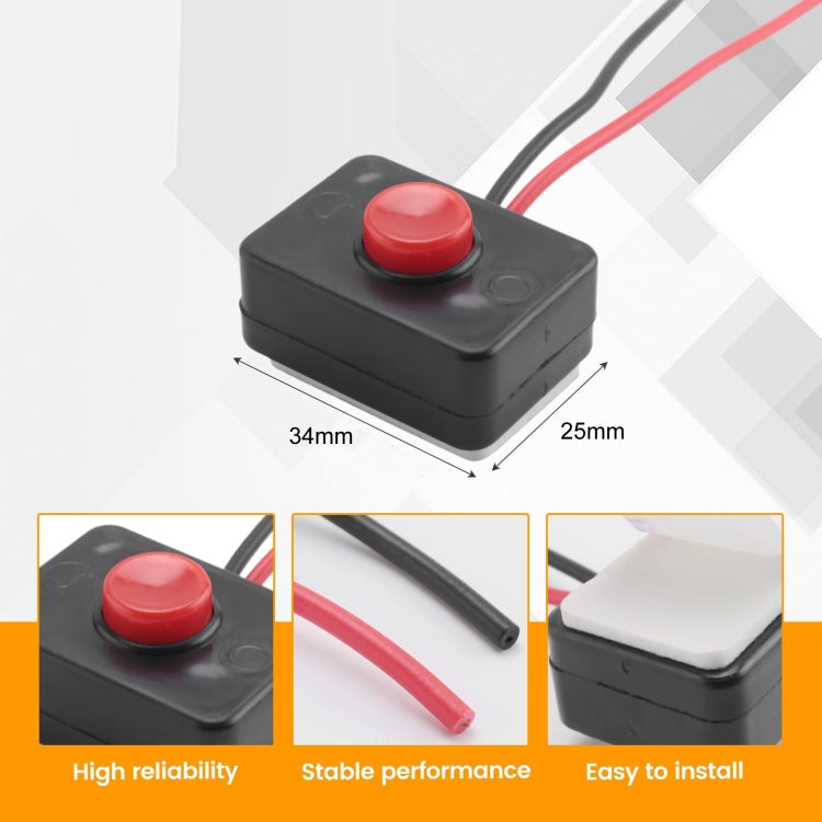 4pcs Car Circuit Wire Horn Small Switch Button