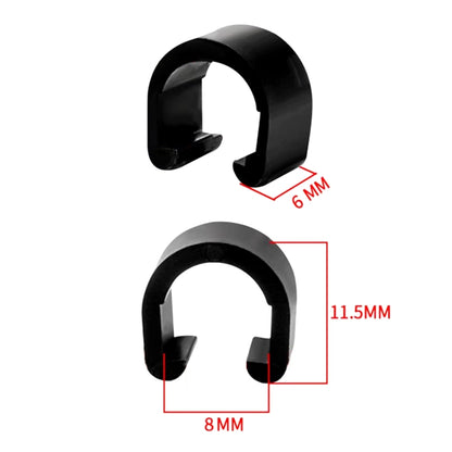 50pcs Bicycle Brake Gearshift Cable Tube Fixing Plastic C-shaped Buckle