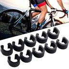 50pcs Bicycle Brake Gearshift Cable Tube Fixing Plastic C-shaped Buckle