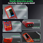 BSIDE O9 Digital Handheld Dual Channel 50MHz Oscilloscope Signal Source Multimeter, With Single Oscilloscope Probe (Red), With Dual Oscilloscope Probe (Red)