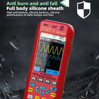 BSIDE O9 Digital Handheld Dual Channel 50MHz Oscilloscope Signal Source Multimeter, With Single Oscilloscope Probe (Red), With Dual Oscilloscope Probe (Red)